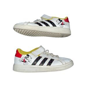 Adidas Disney Mickey Mouse Grand Court Kids Tennis Shoes Size 5